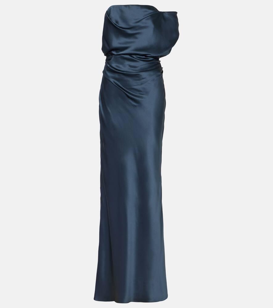 the sei draped silk satin gown