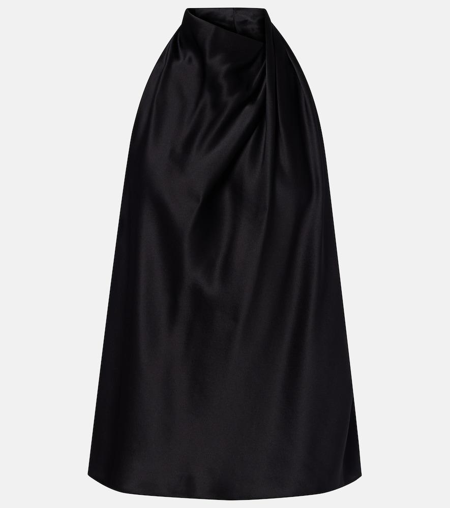 the sei halterneck silk satin top