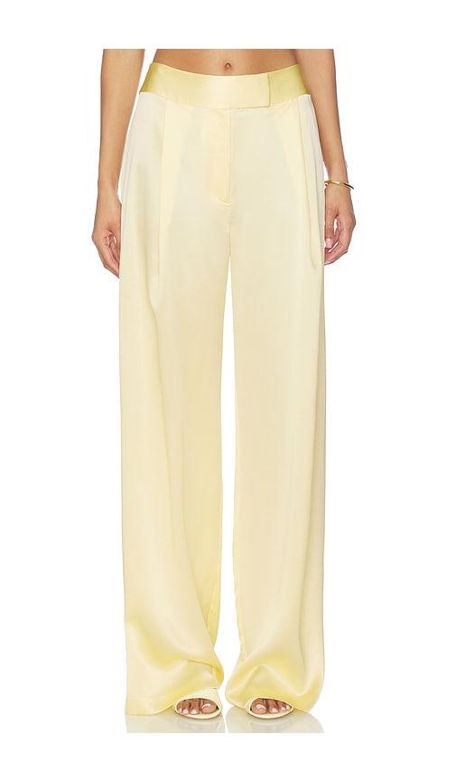the sei relaxed trouser in yellow.