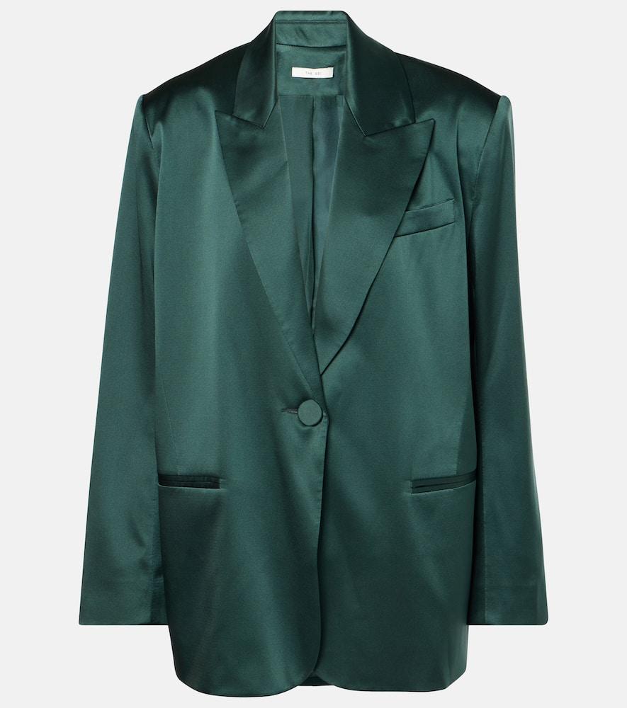 the sei silk satin blazer