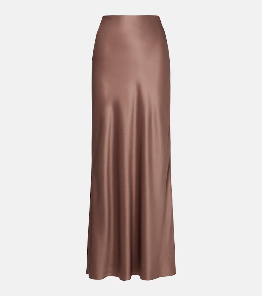 the sei silk satin maxi skirt
