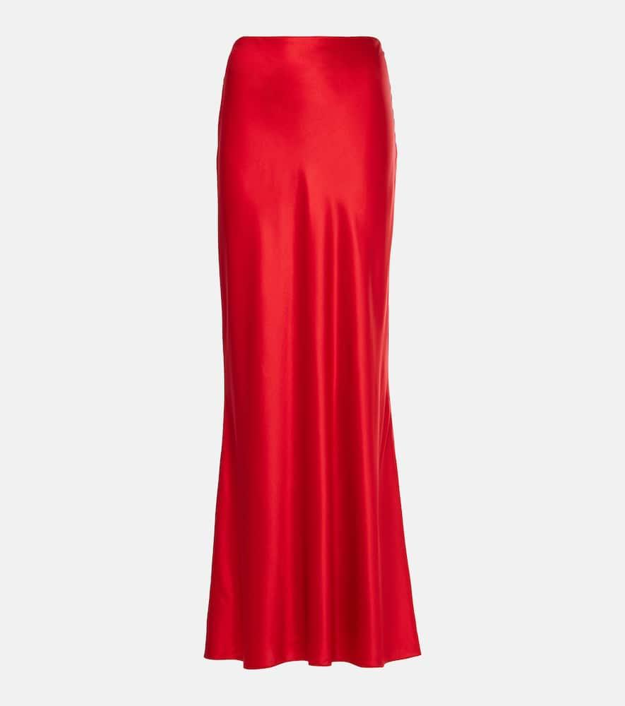 the sei silk satin maxi skirt