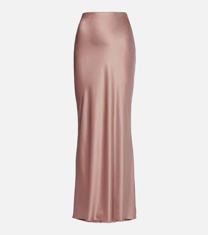 the sei silk satin maxi skirt