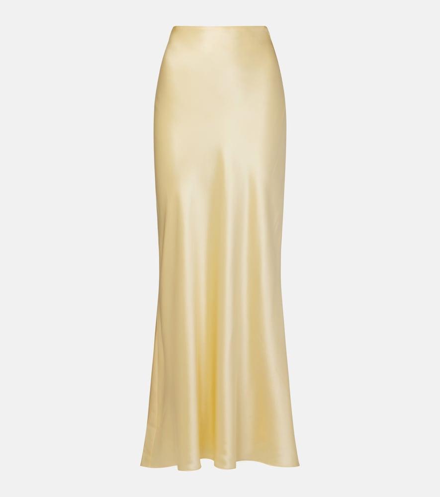 the sei silk satin maxi skirt