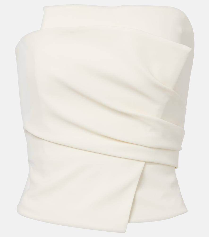 the sei strapless crêpe top
