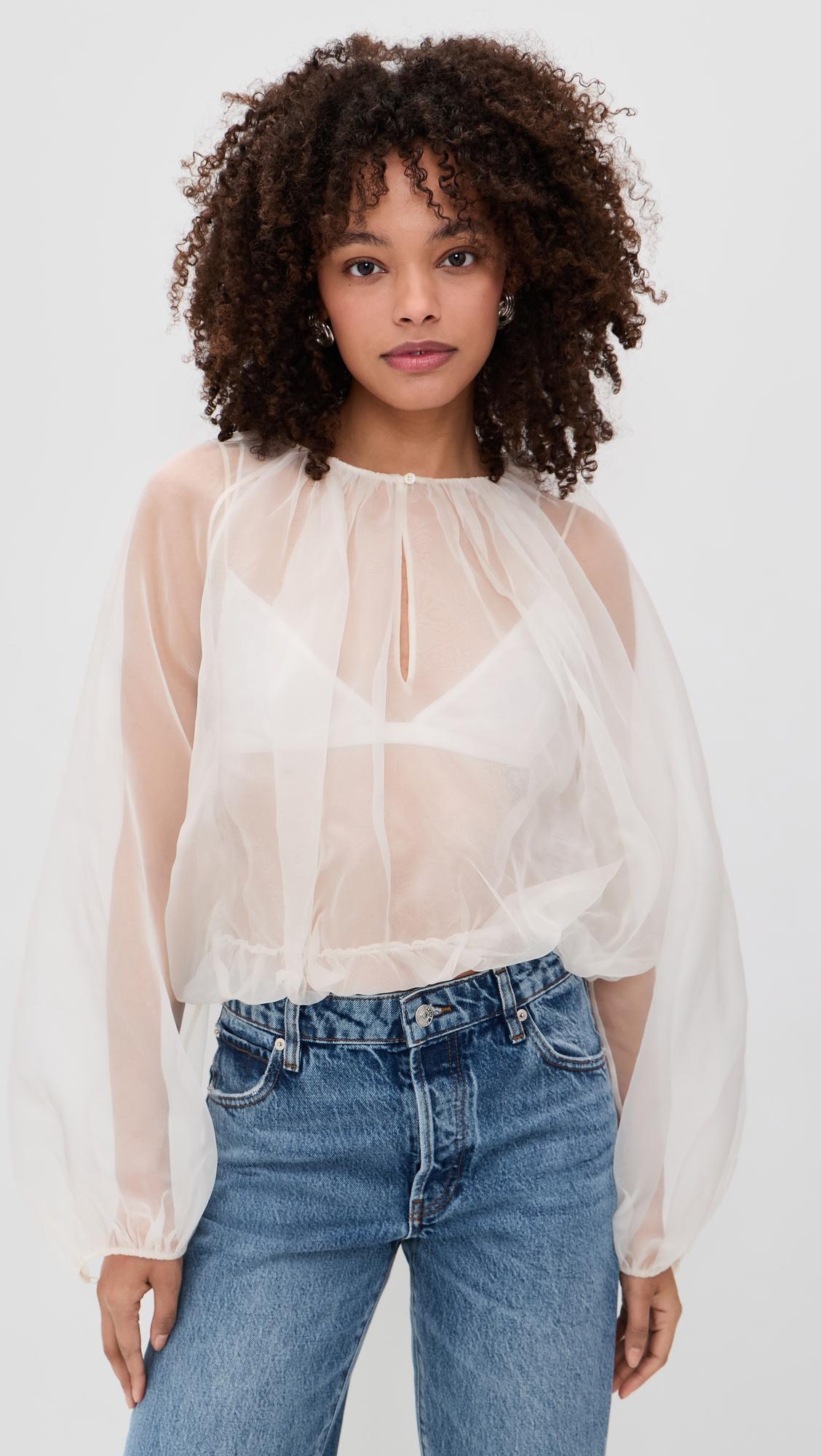 the sheer balloon blouse