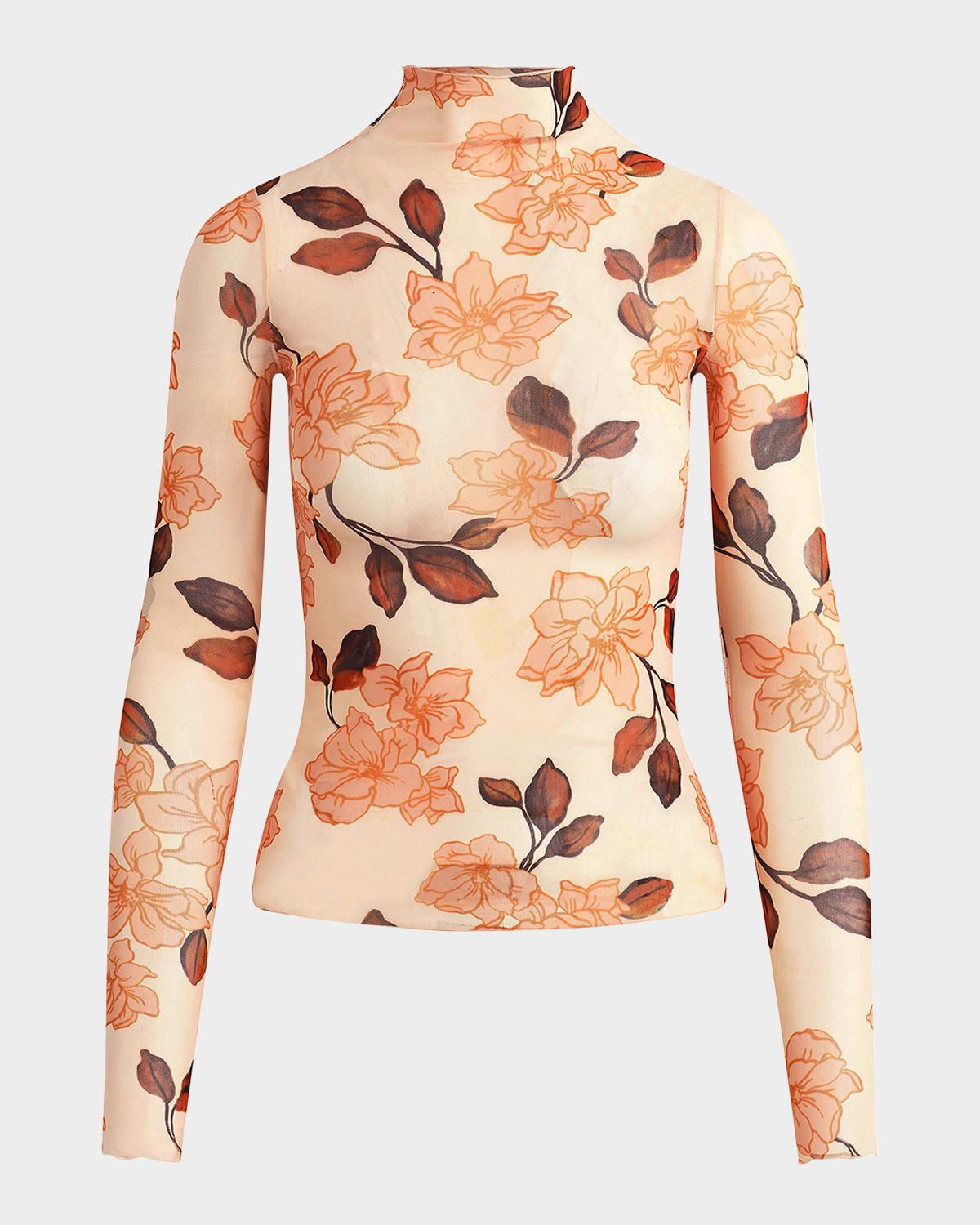 the sheer fantasy turtleneck top