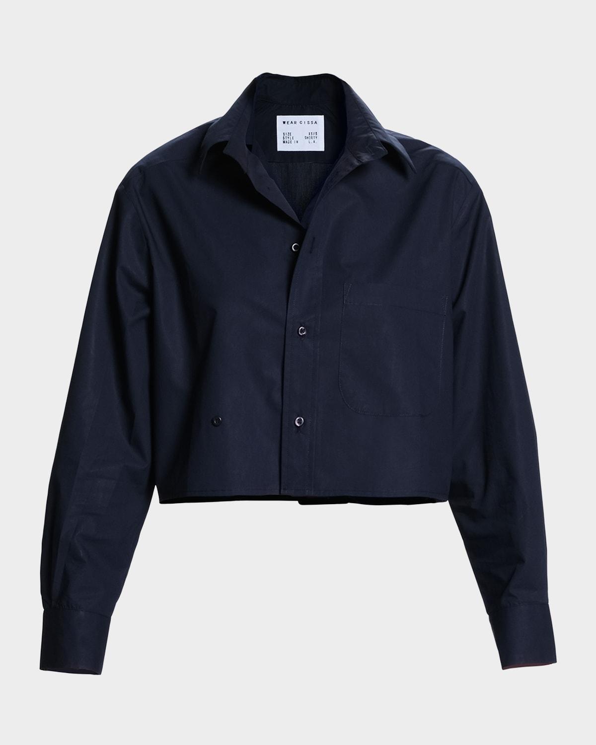 the shorty asymmetric button-front shirt