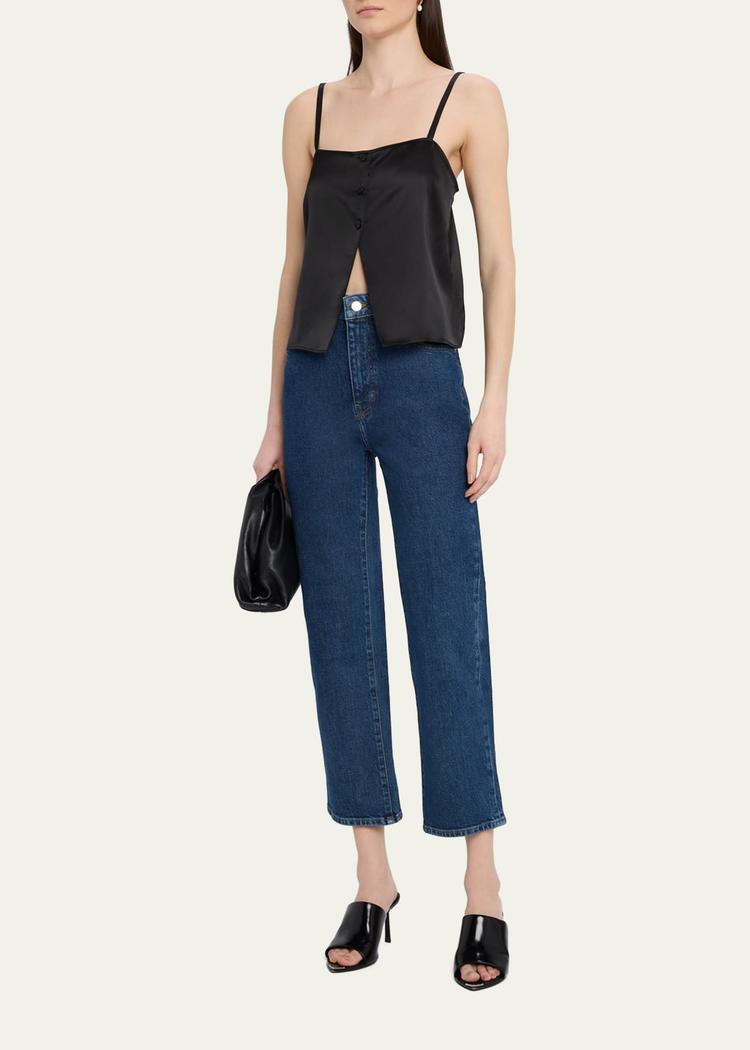 the silk button cami top