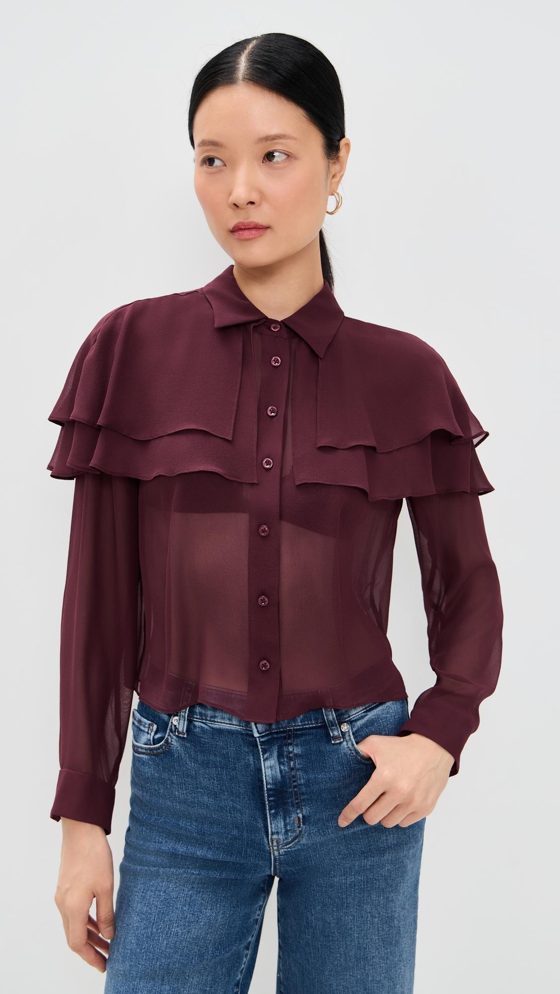 the silk cape blouse
