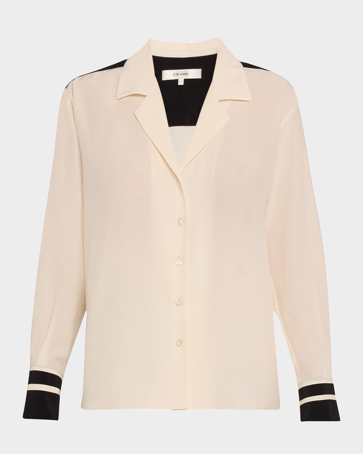 the silk pajama shirt