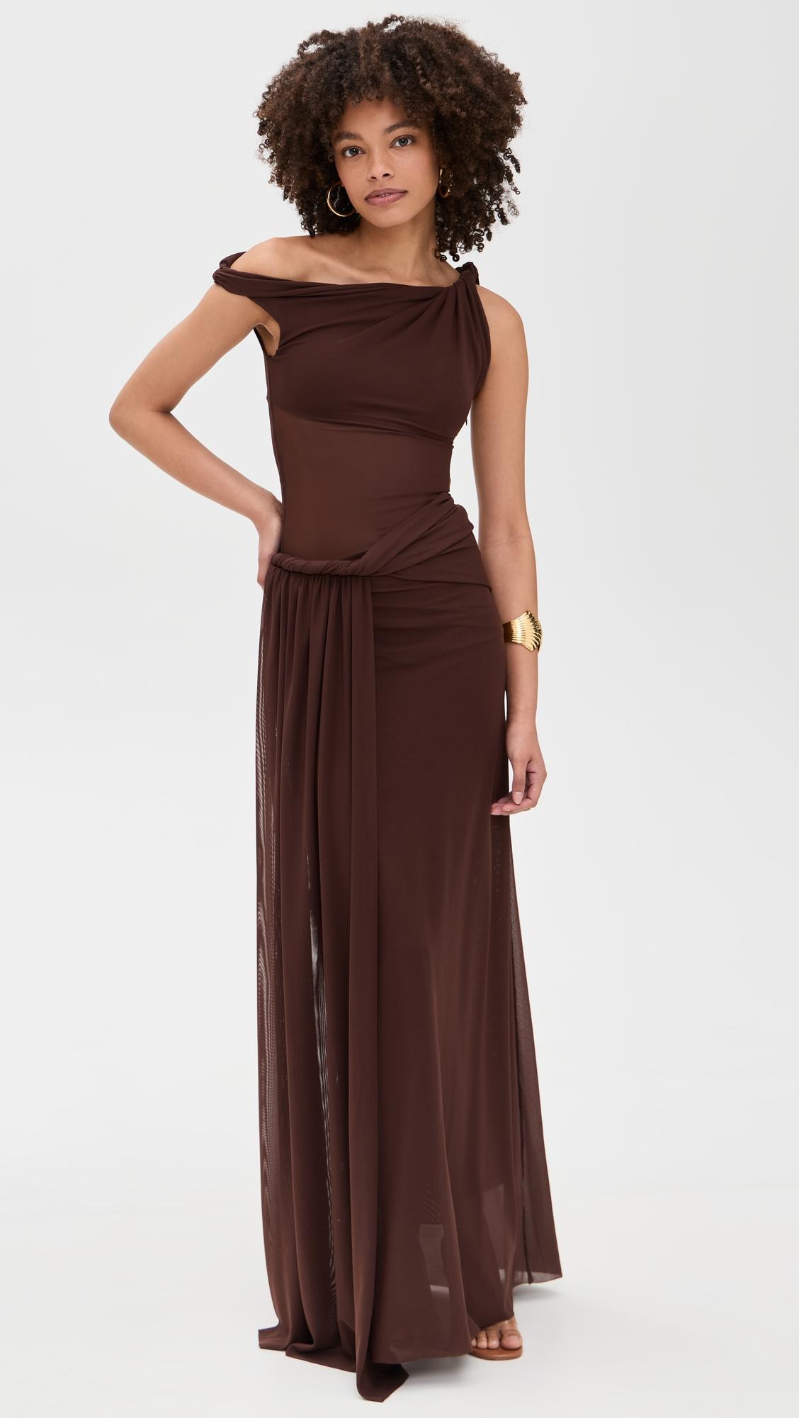 the sisal mesh maxi dress