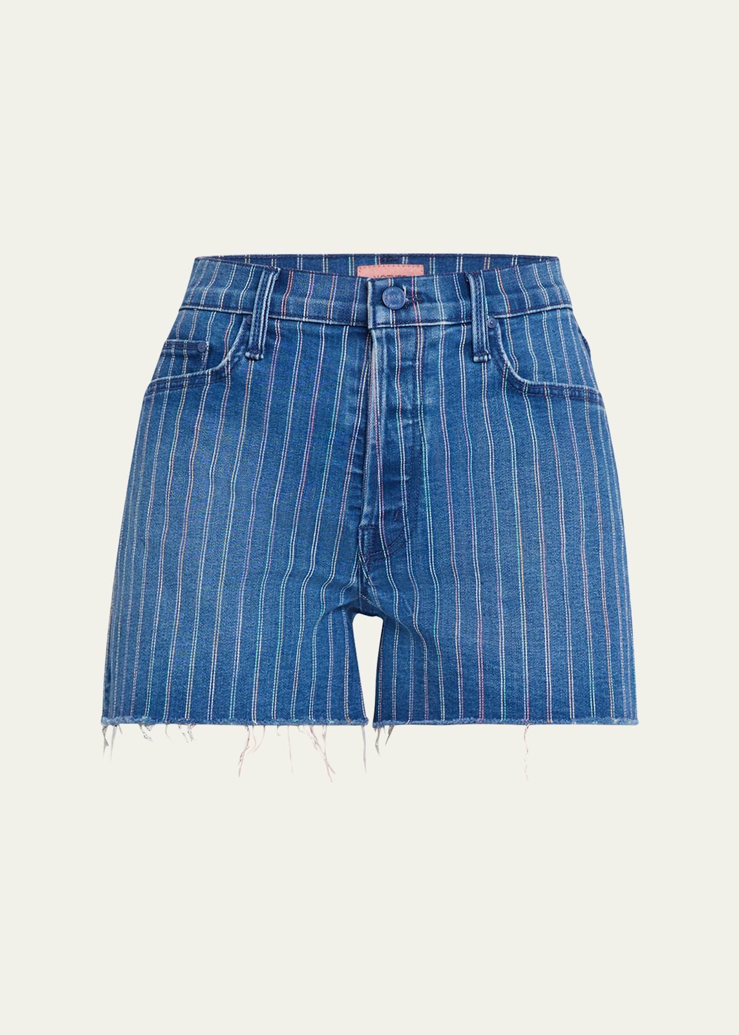 the skipper short n long fray denim shorts