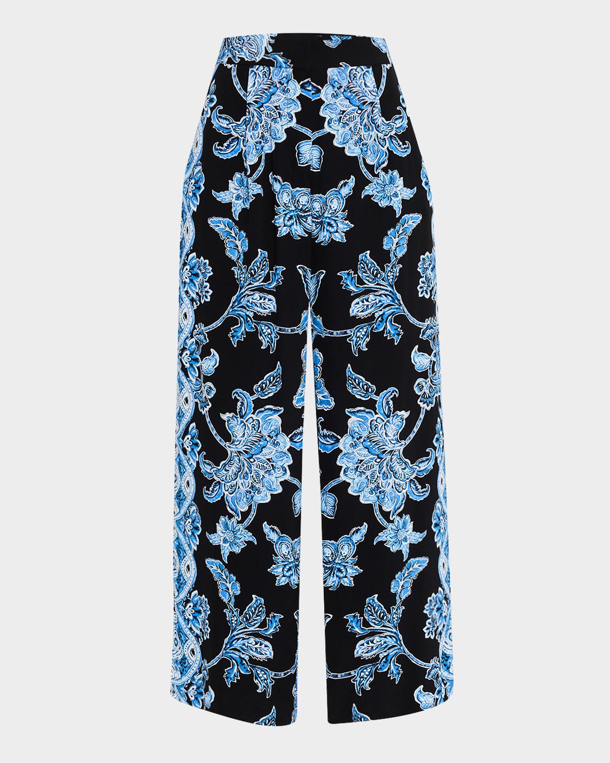 the skylar cropped floral-print pants
