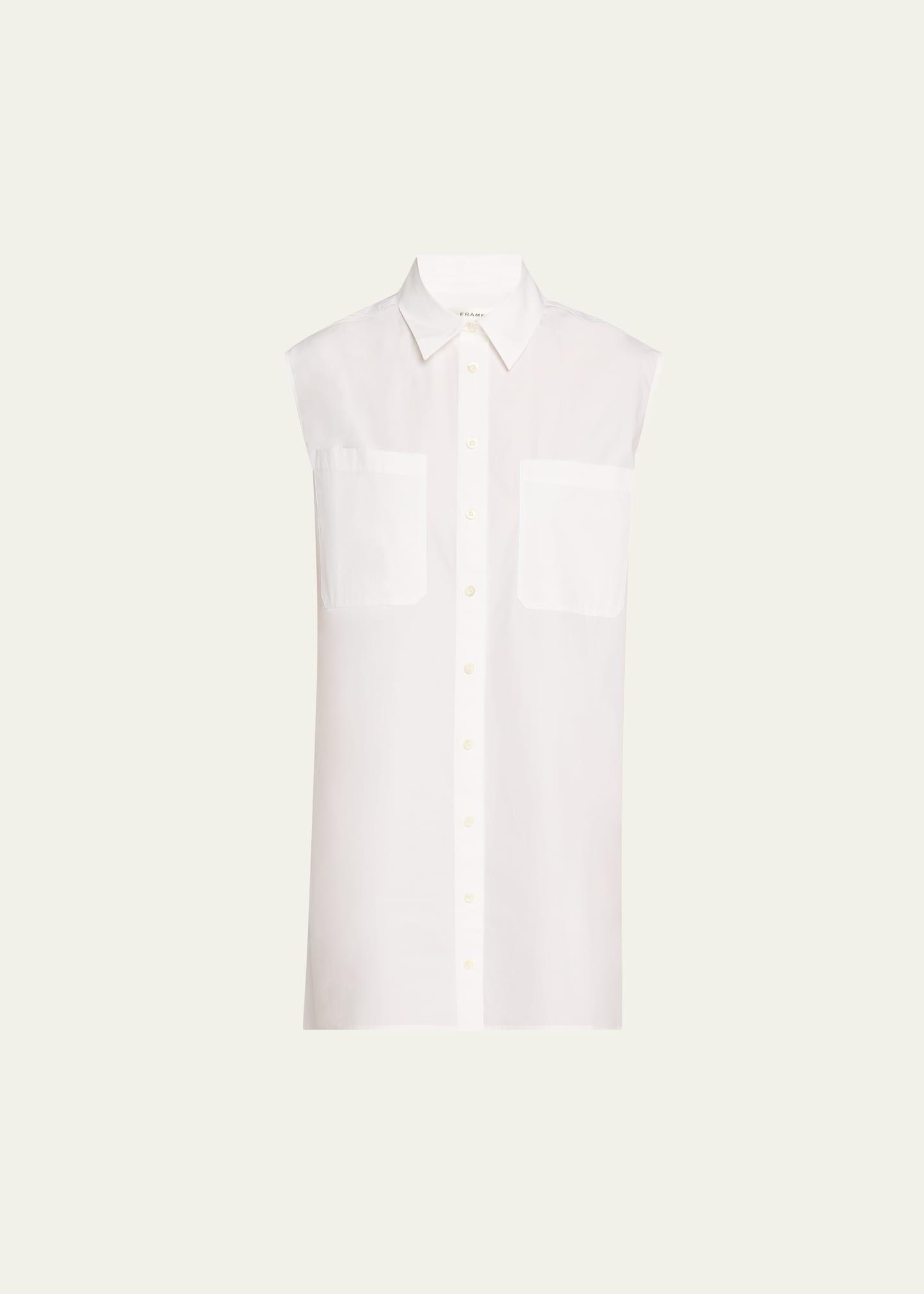the sleeveless shirtdress