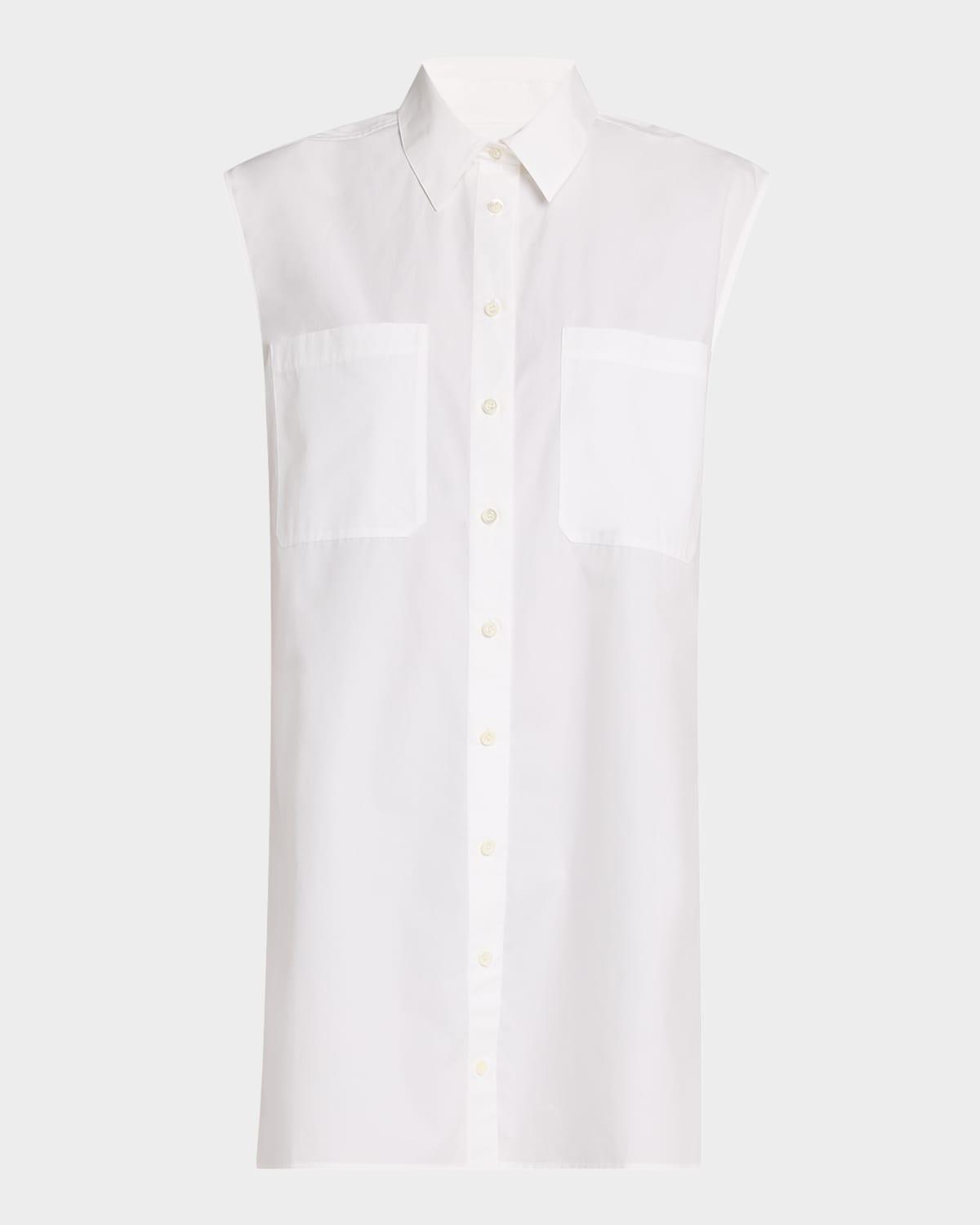 the sleeveless shirtdress