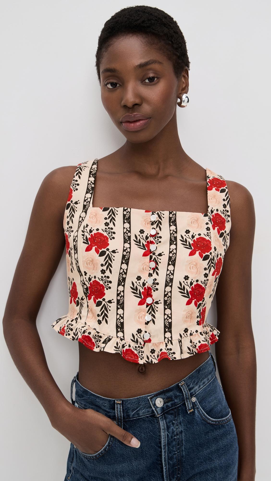 the slilent front bustier top