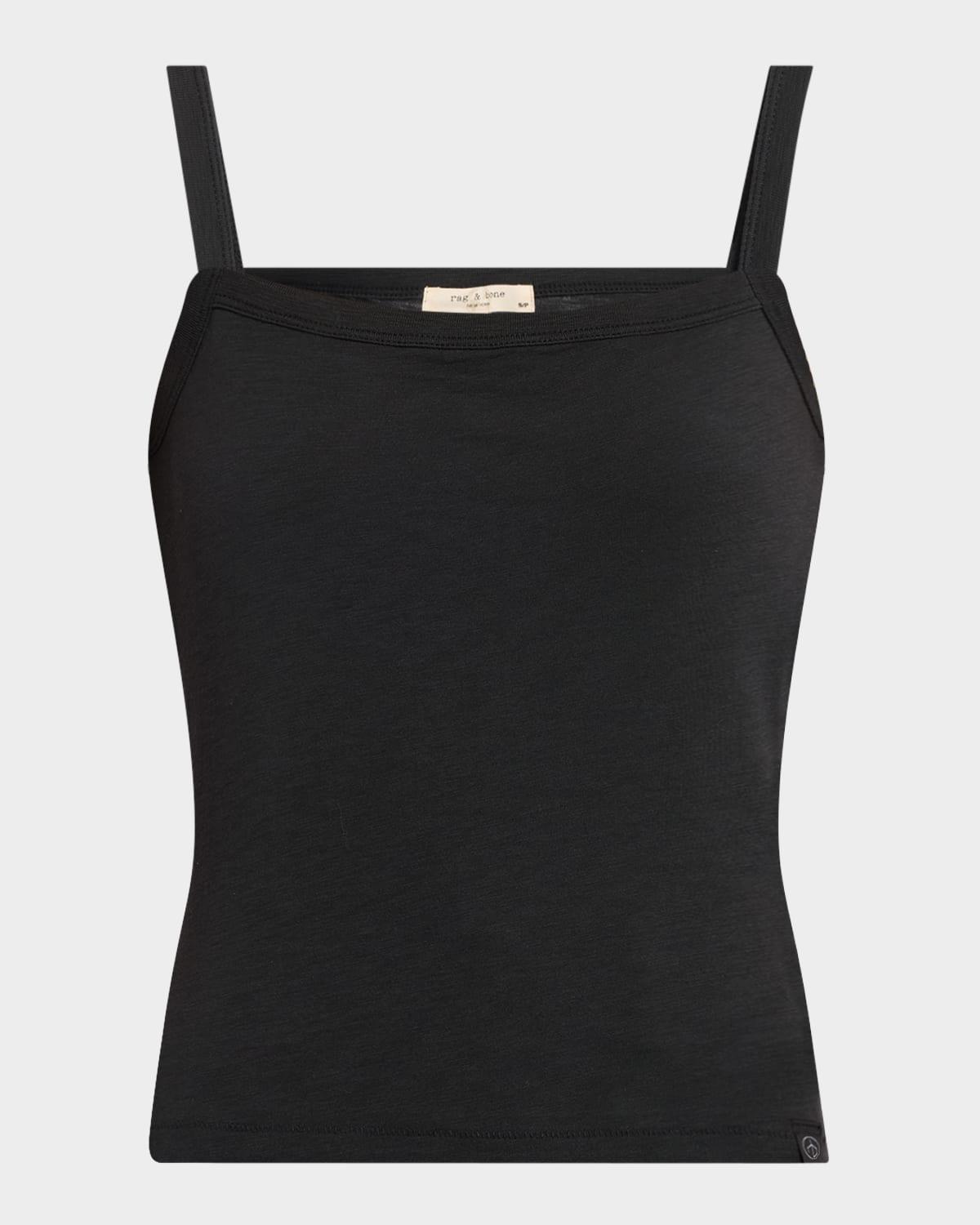 the slub square-neck tank top