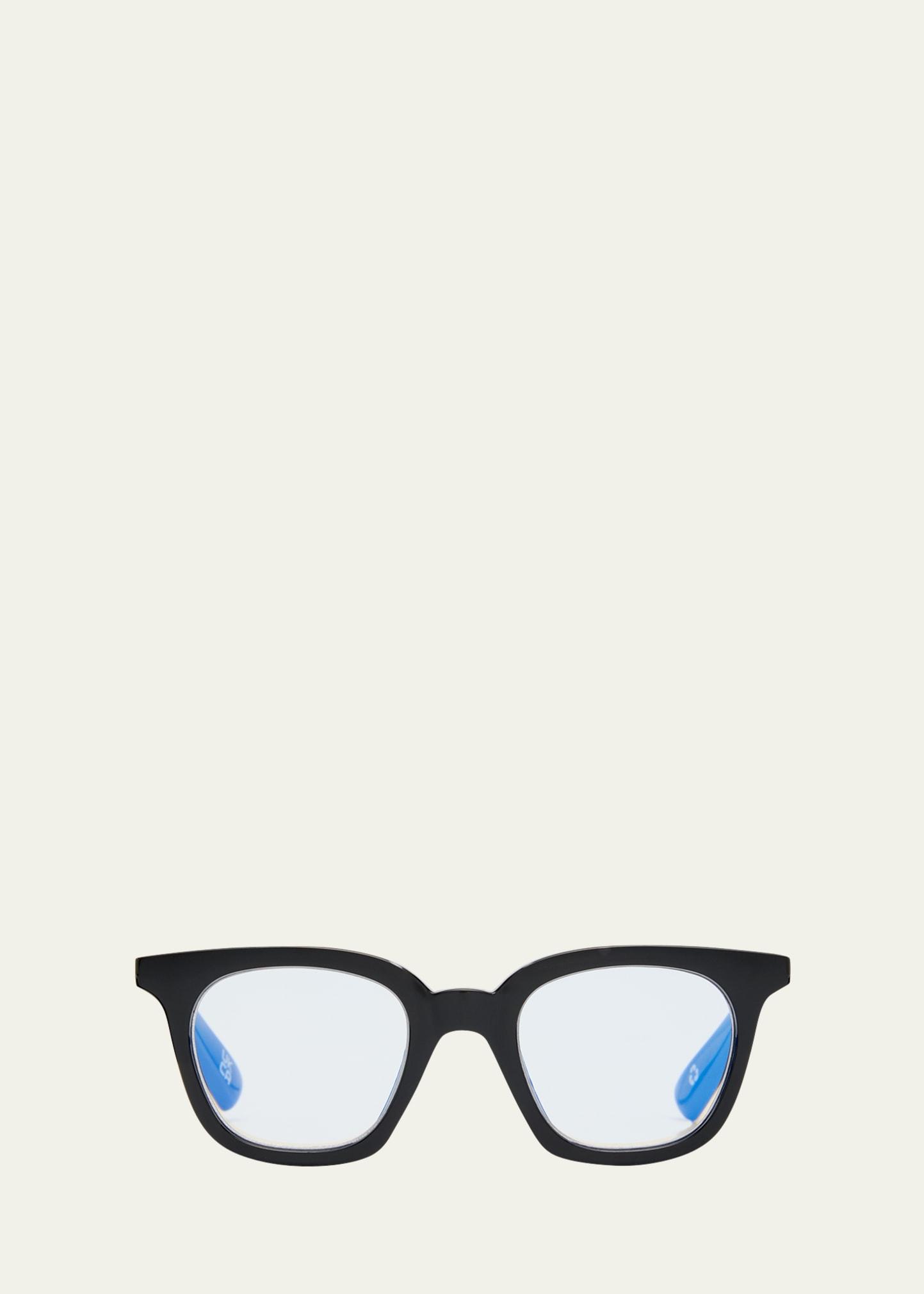 the snatcher in black tie cat-eye readers