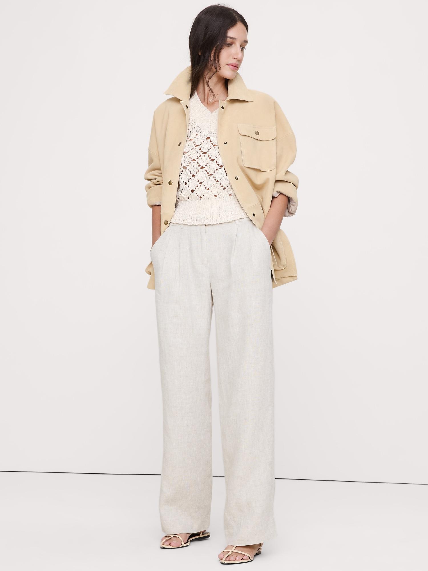 the soho wide-leg pant in linen