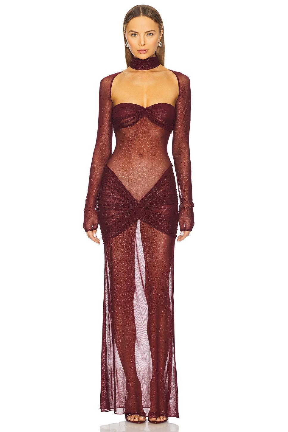 the starlite dress in garnet