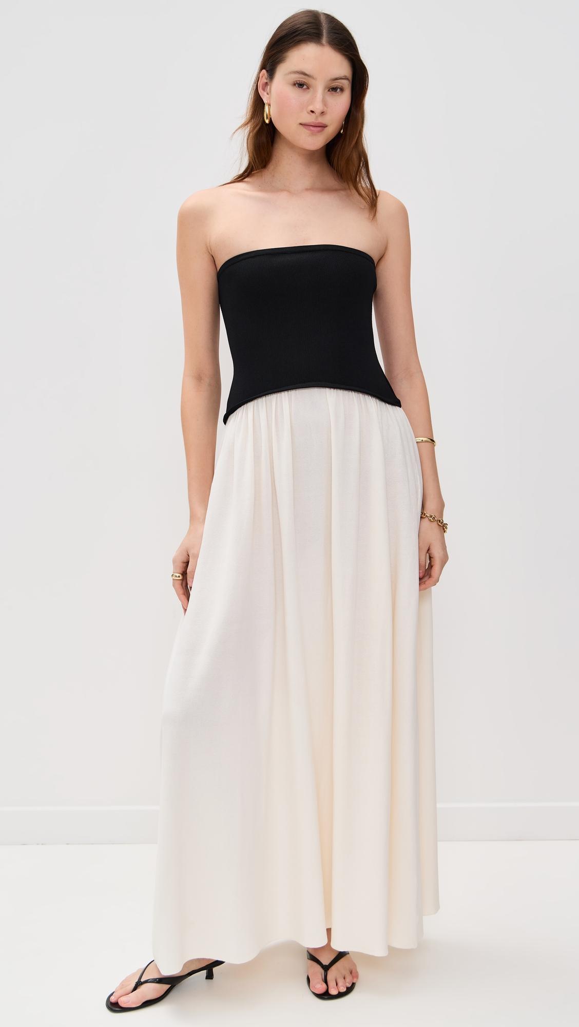 the strapless soglio dress