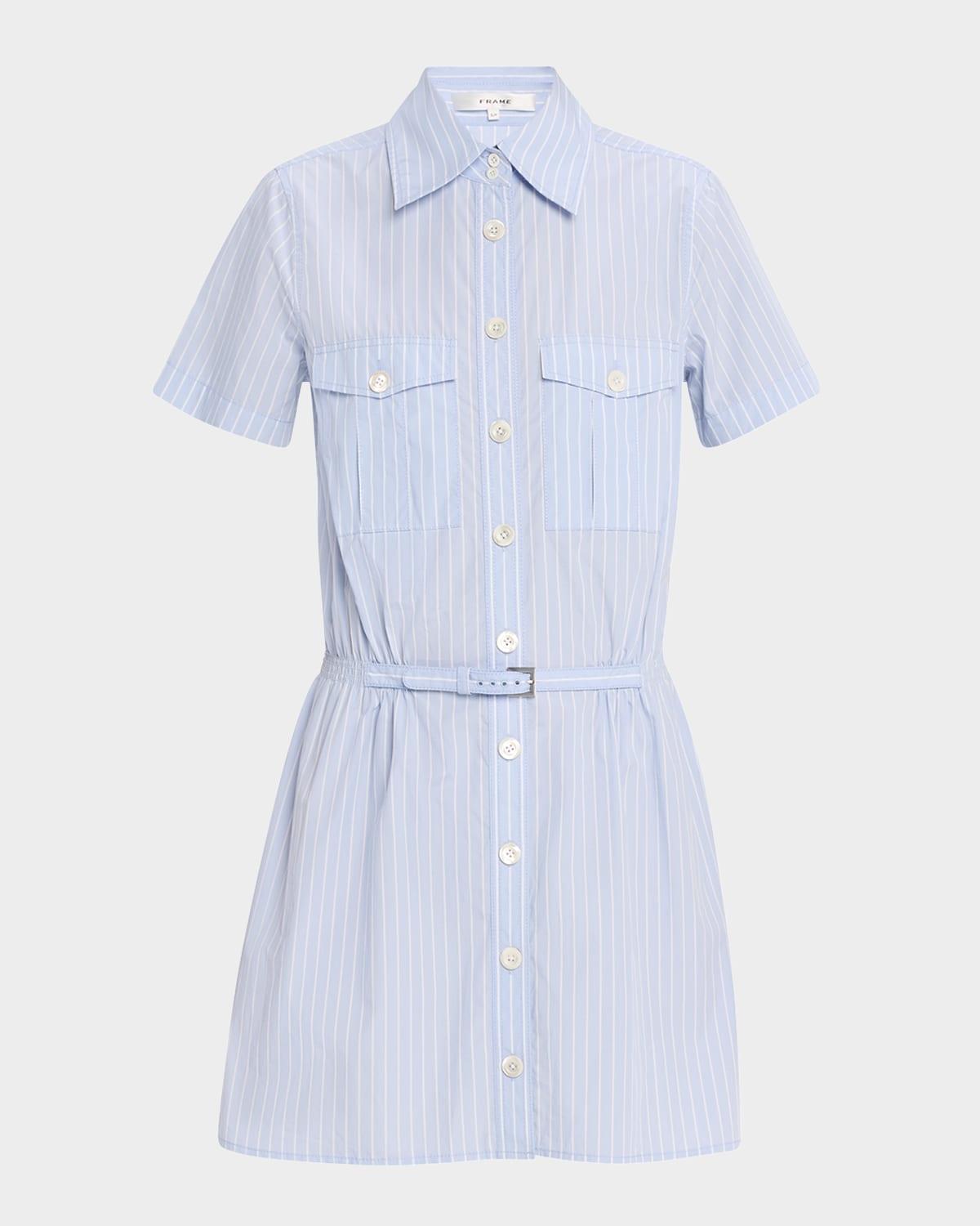 the striped safari shirtdress