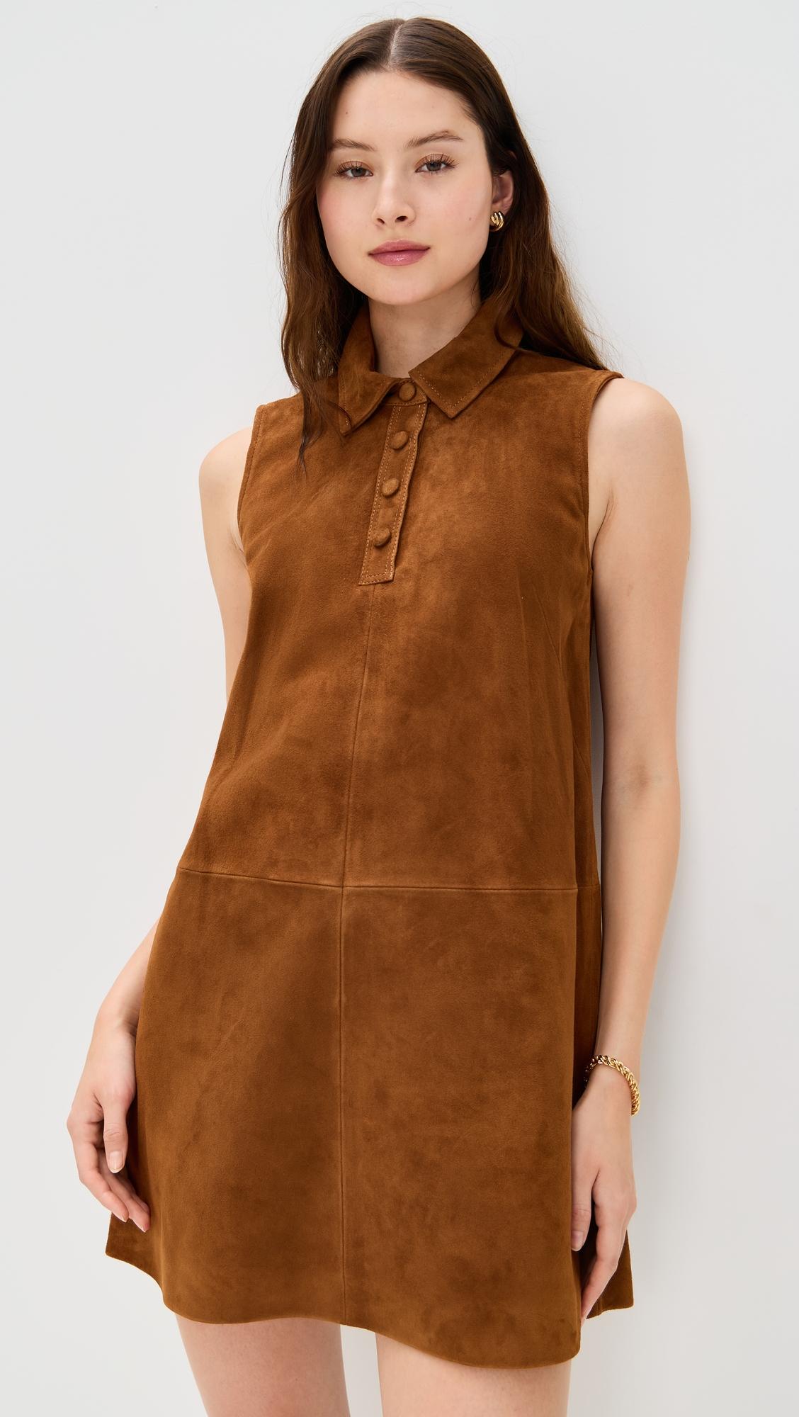 the suede city shift dress