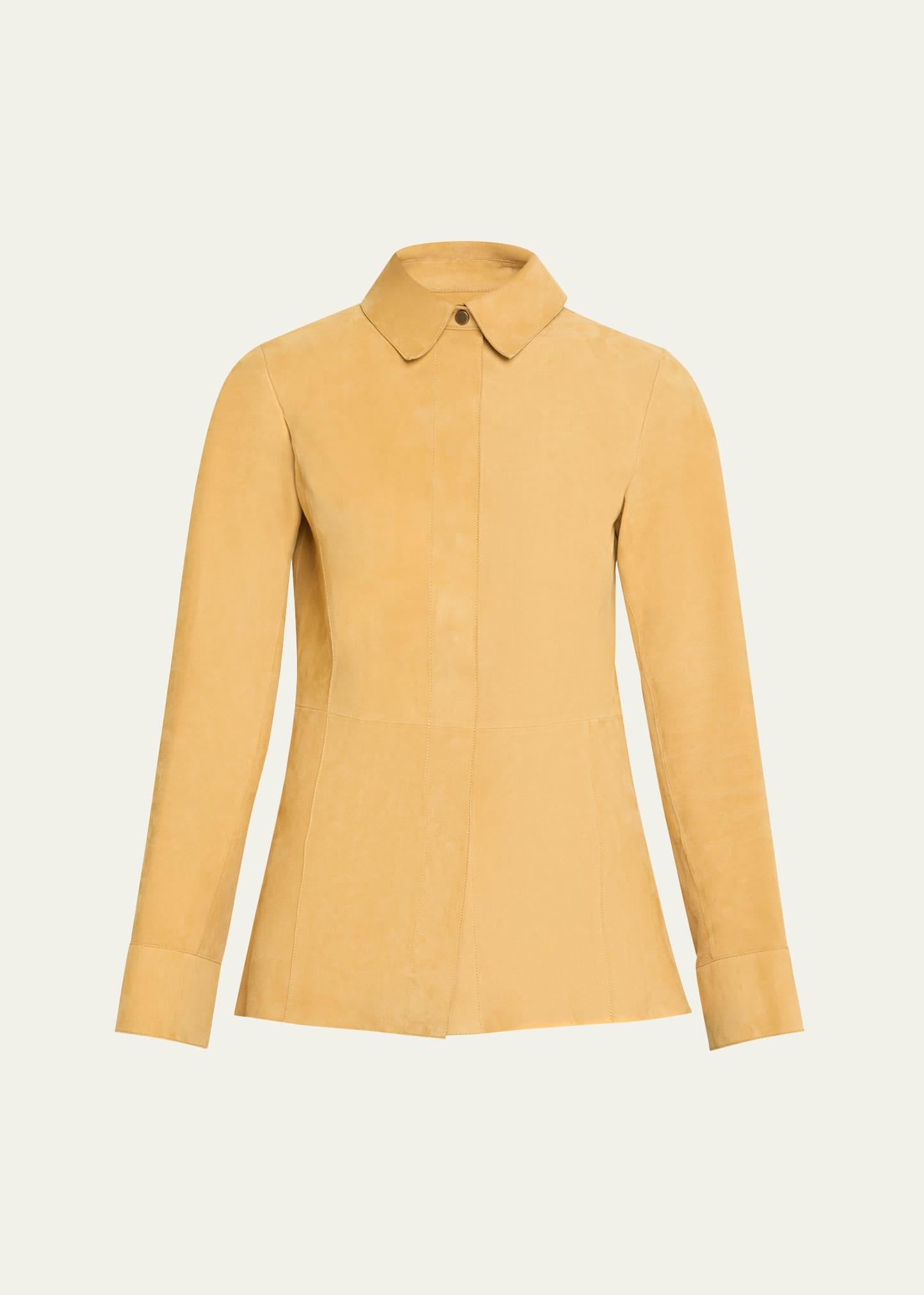the suede shirt