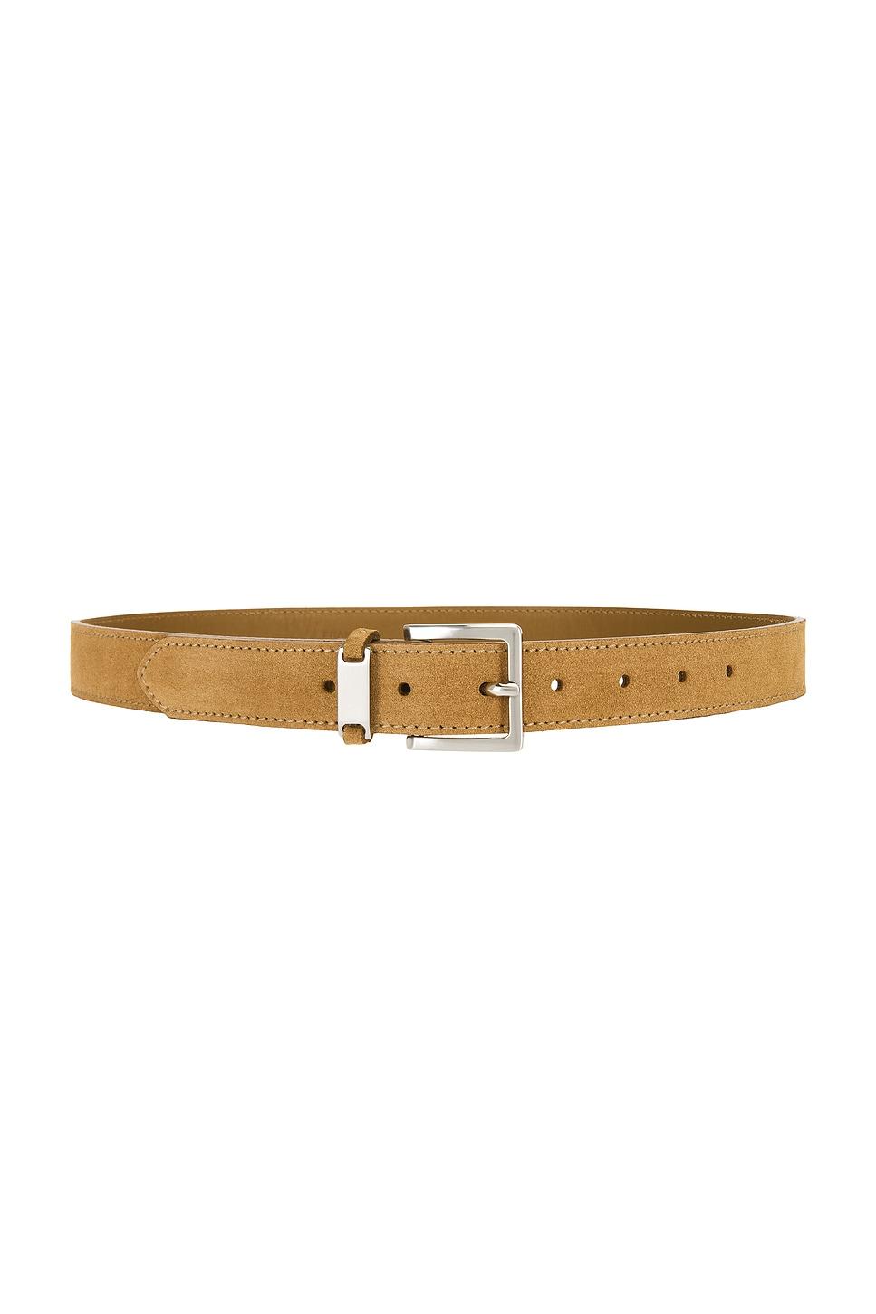 the suede square buckle belt
