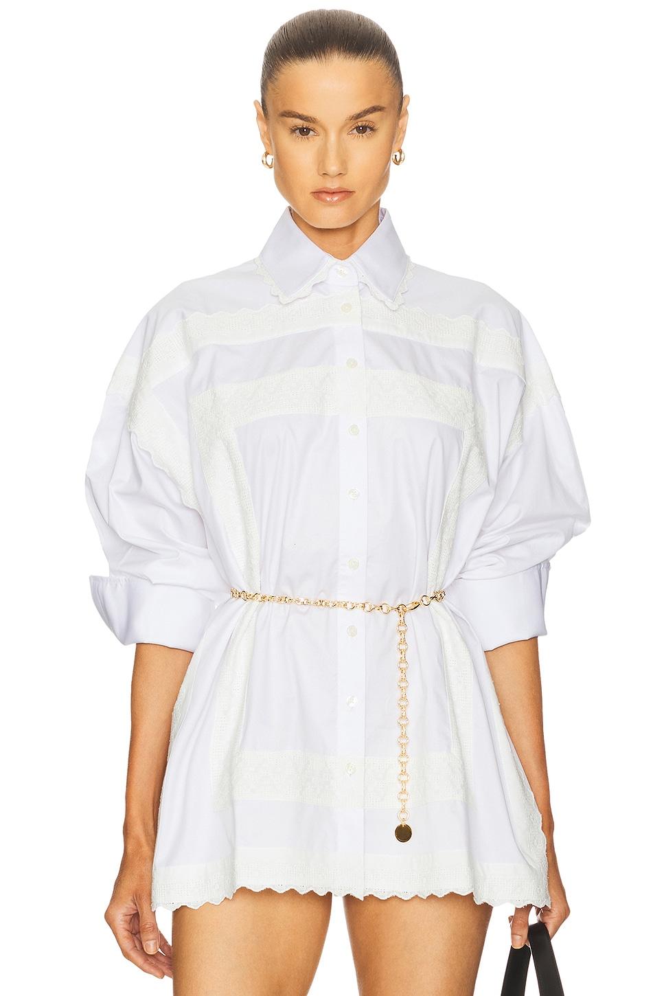 the summer overshirt with vintage swiss embroidery