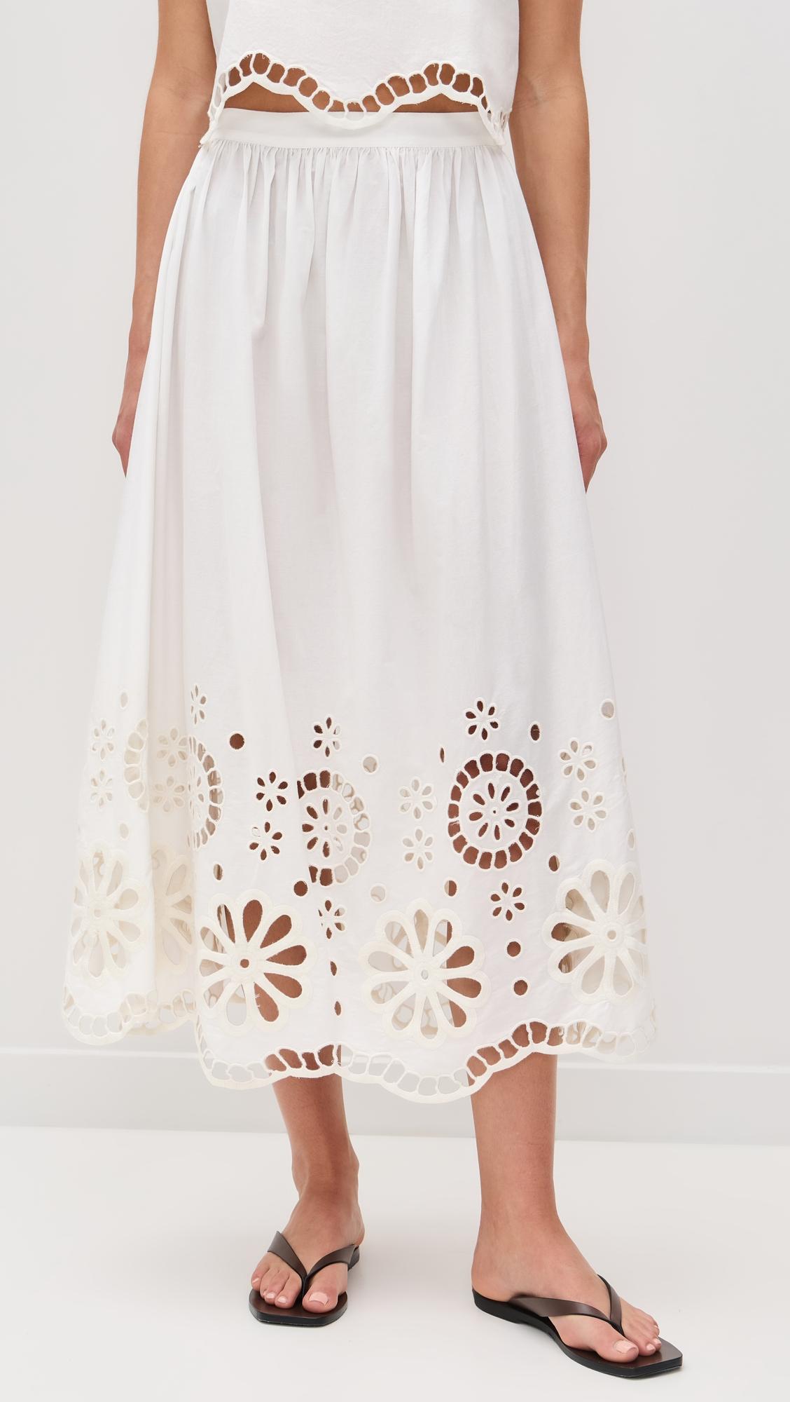the super bloom eyelet skirt