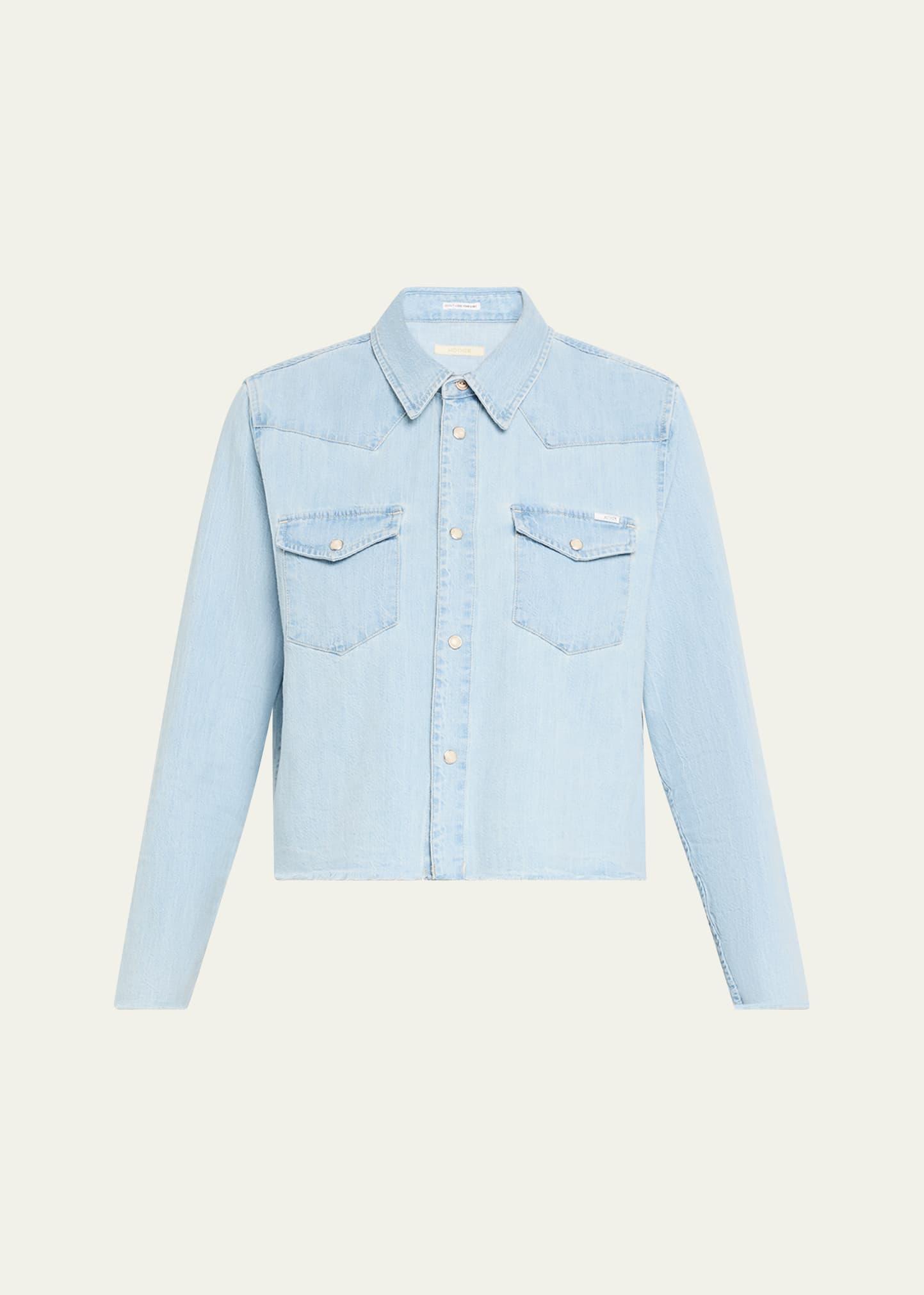 the super ex crop step fray shirt