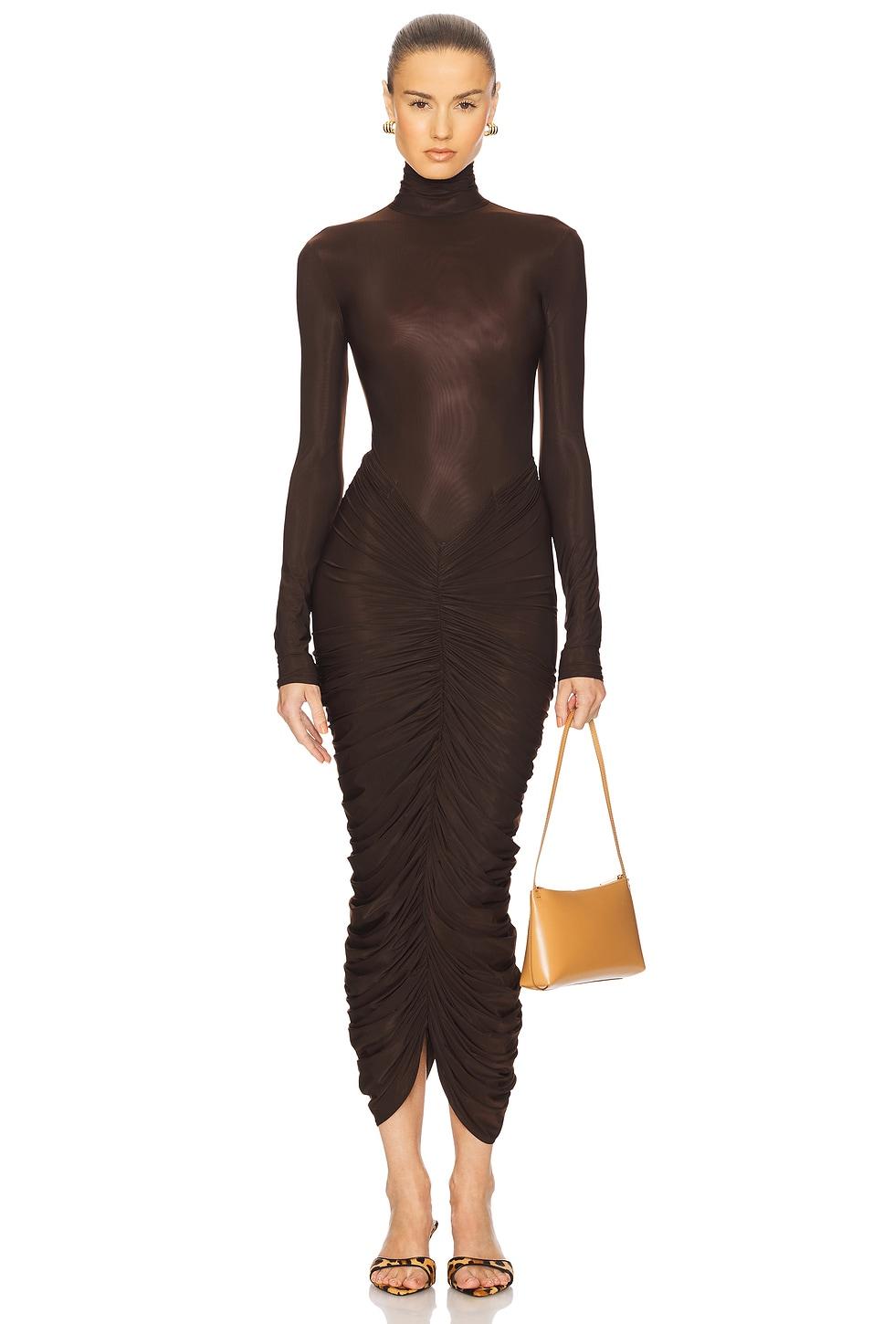the super sheer ruched dress