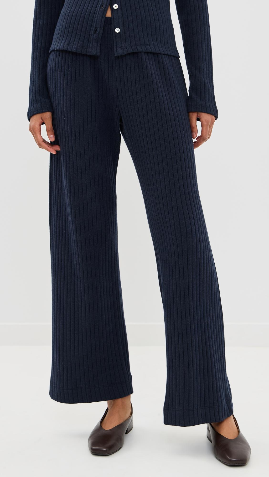 the sweater rib simple pants