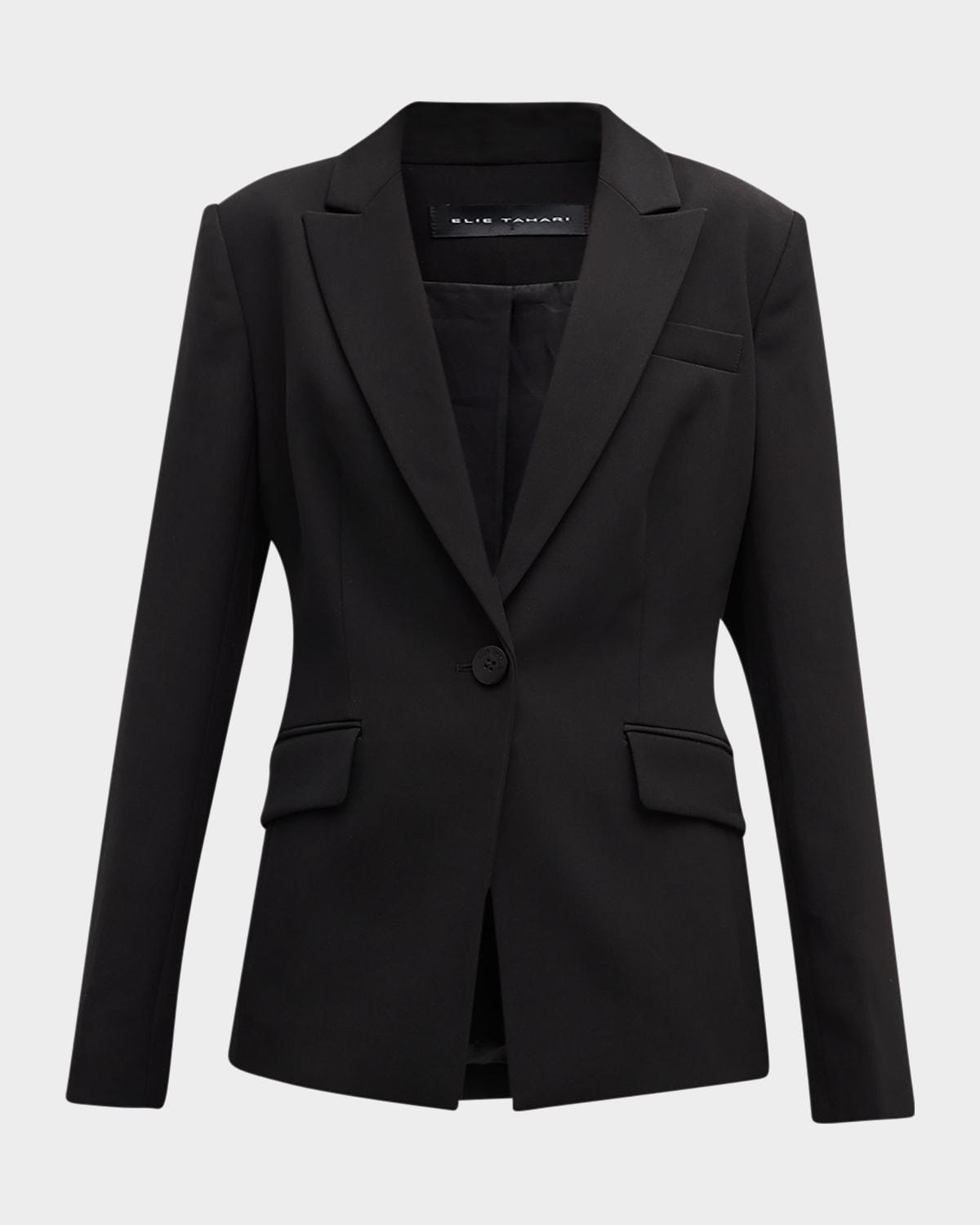 the sylvie peak-lapel single-button blazer