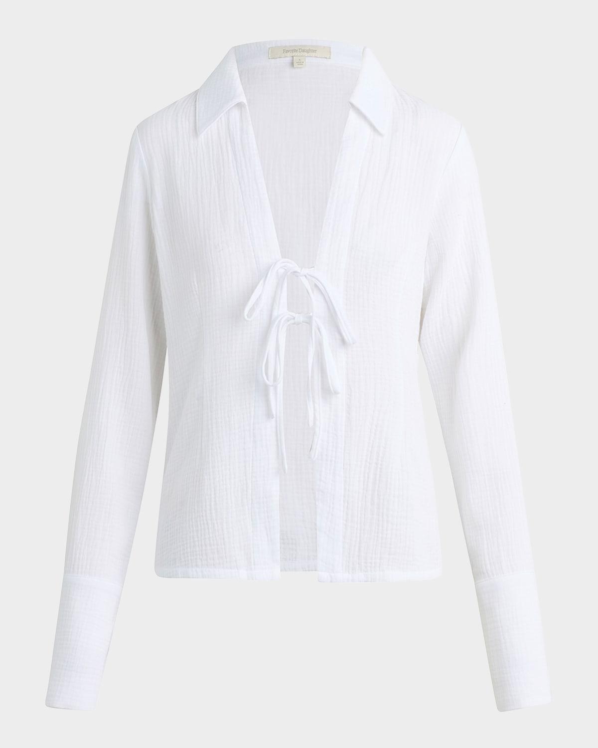 the tied and true gauze top