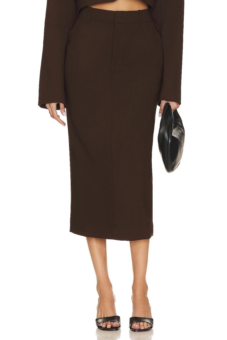the trouser midi skirt