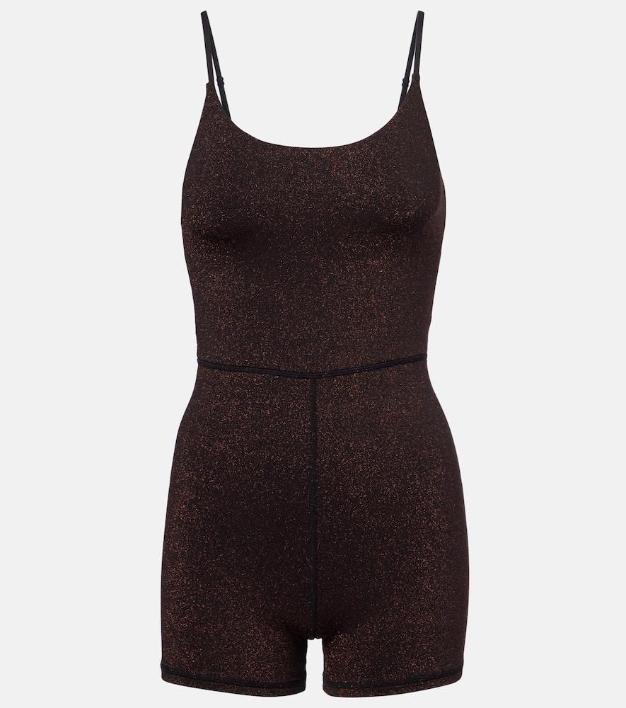 the upside arizona kiva lamé jersey bodysuit
