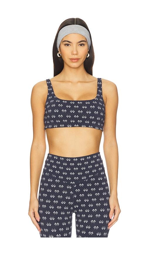 the upside cruzada bridie sports bra in navy.