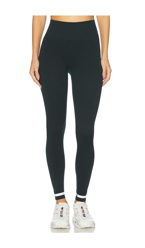 the upside form seamless 25in midi pant in green.