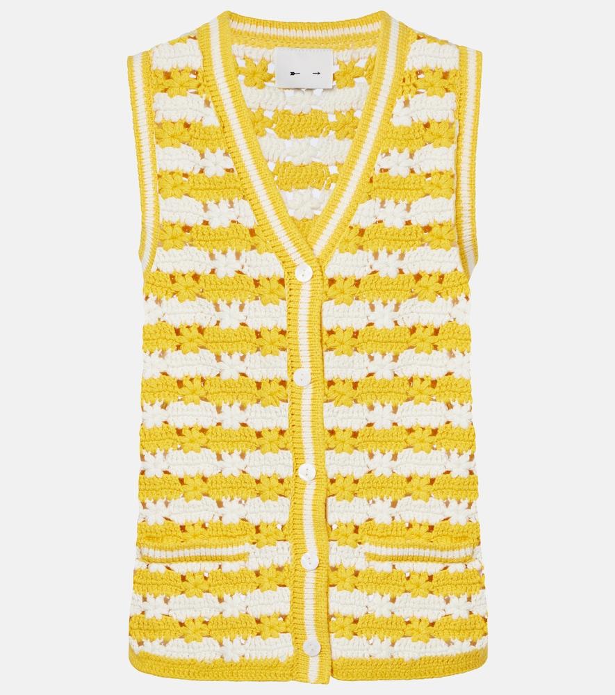 the upside goldie watson cotton crochet vest