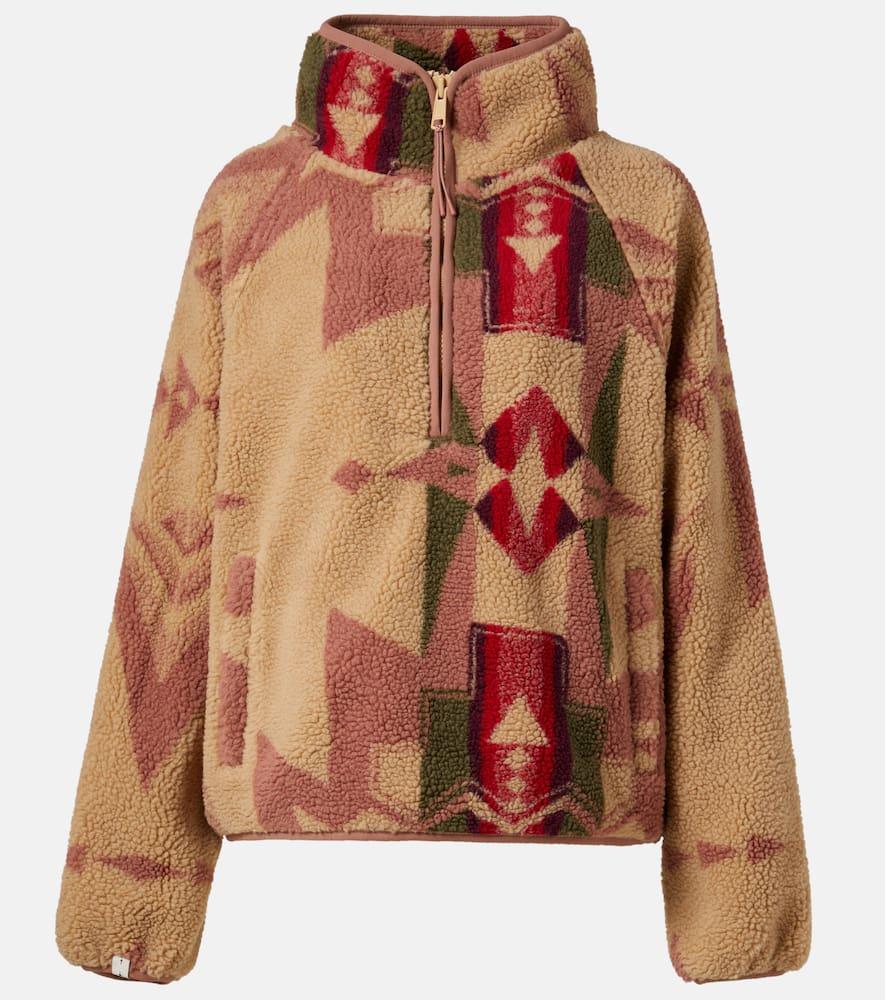 the upside harlow printed fleece half