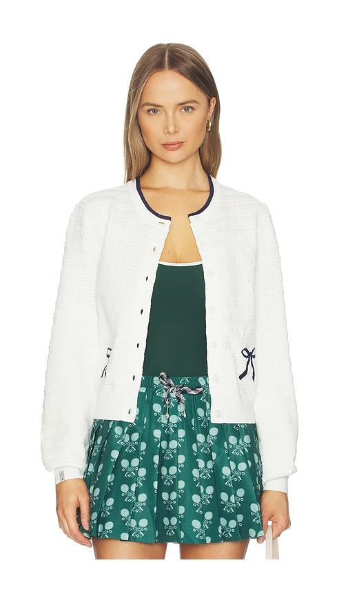 the upside jolie isabeli knit cardigan in cream.