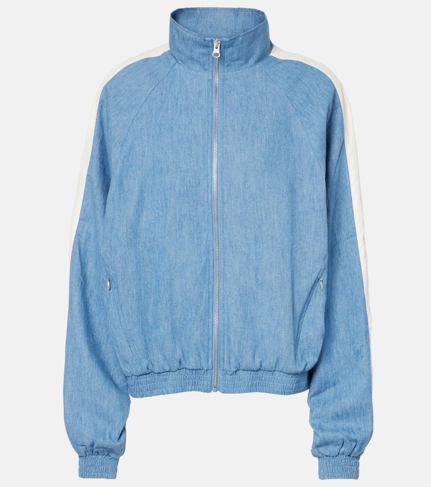 the upside oracle elias hemp and cotton chambray track jacket