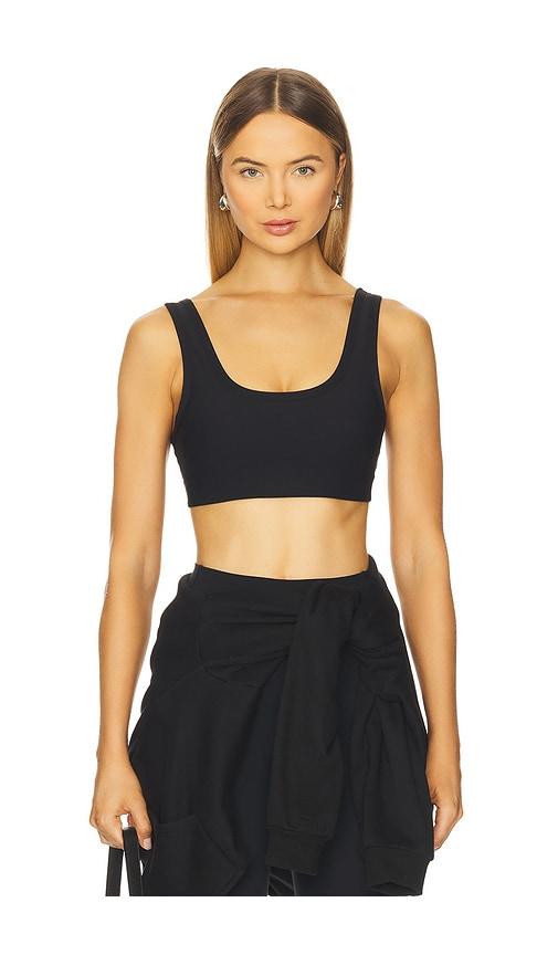 the upside peached harley sports bra in black.