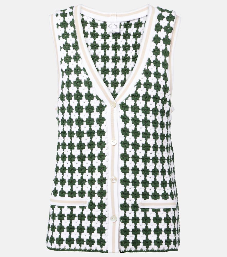 the upside portobello watson crochet cotton vest