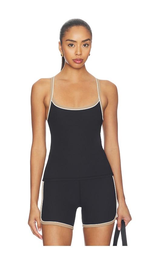 the upside rhythm caleb tank top in black.
