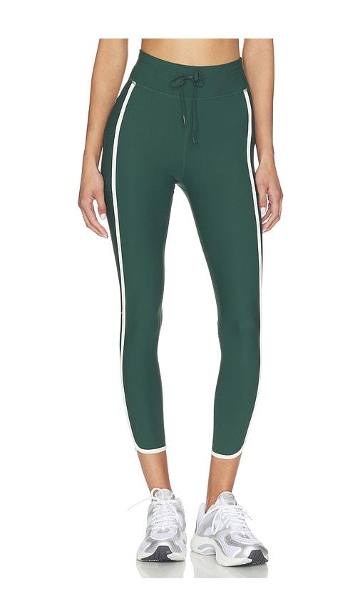 the upside santa fe 25in midi legging in green.