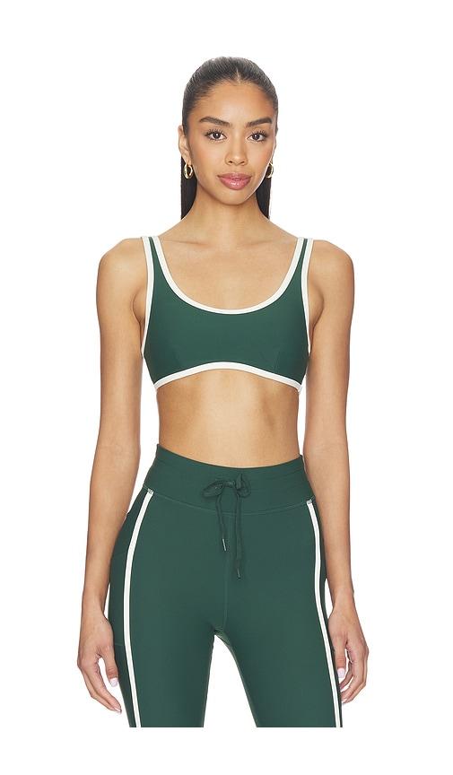 the upside santa fe brielle scoop sports bra in green.
